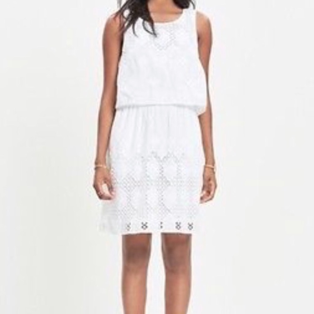 Madewell Eyelet Open Back Dress